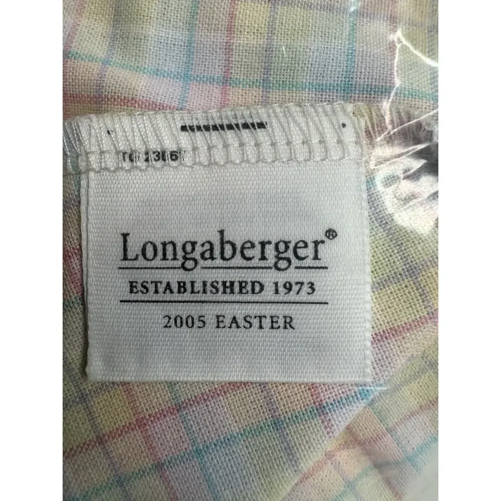 Longaberger Fabric Basket Liner 2005 Easter - Easter Plaid #23061235 NEW
